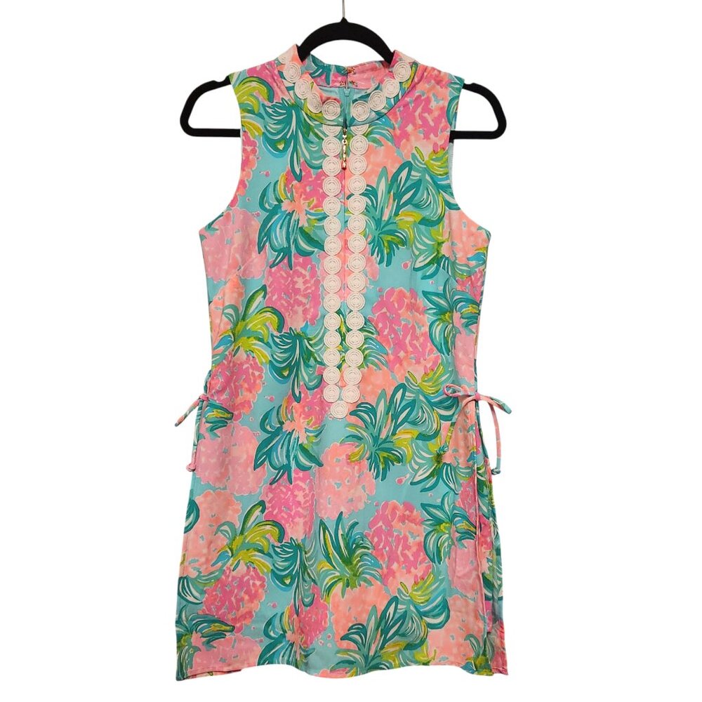 Lilly Pulitzer Joanna Shift Dress Romper Size 4 Pineapple Shake